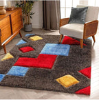 Modern Geometric Shaggy Carpet