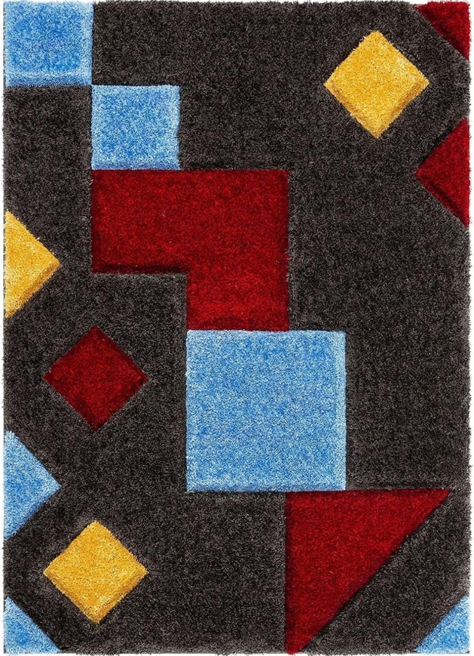 Modern Geometric Shaggy Carpet