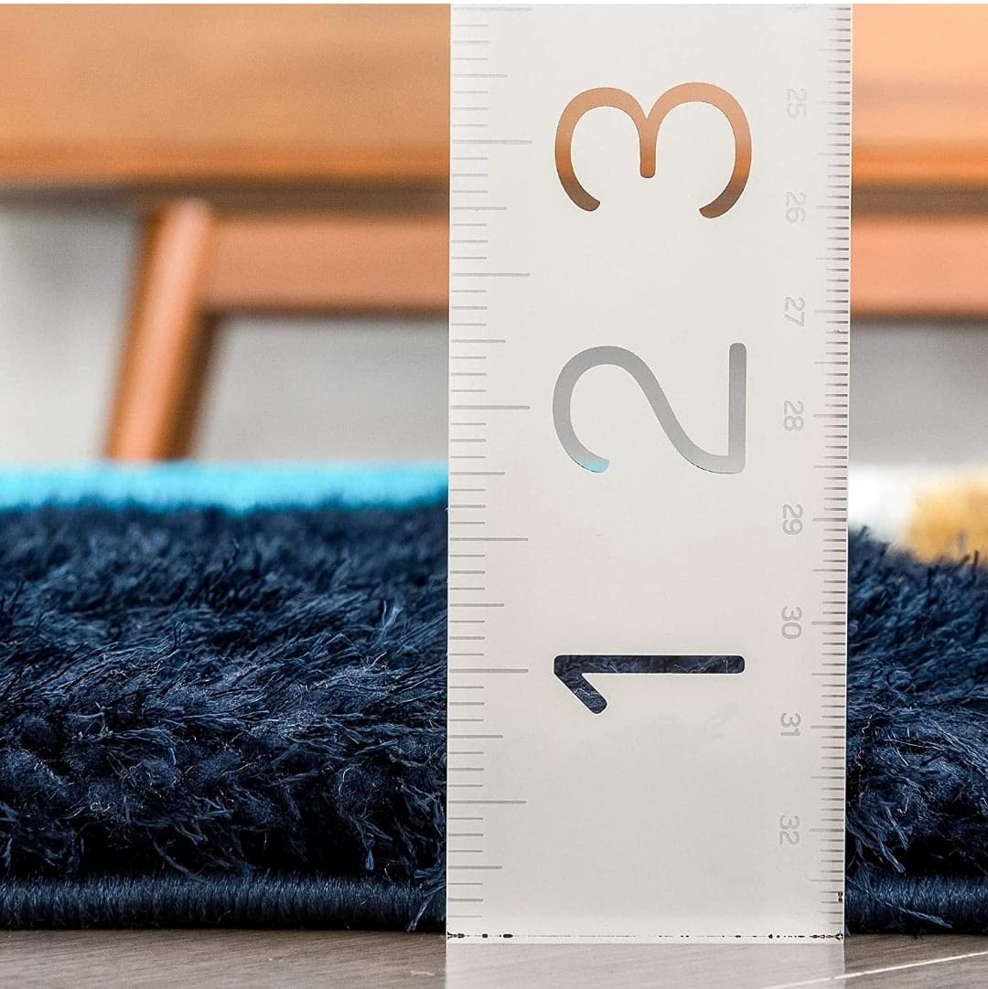 Modern Color-Block Shaggy Carpet