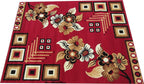 Royal Red Floral Geometric Carpet
