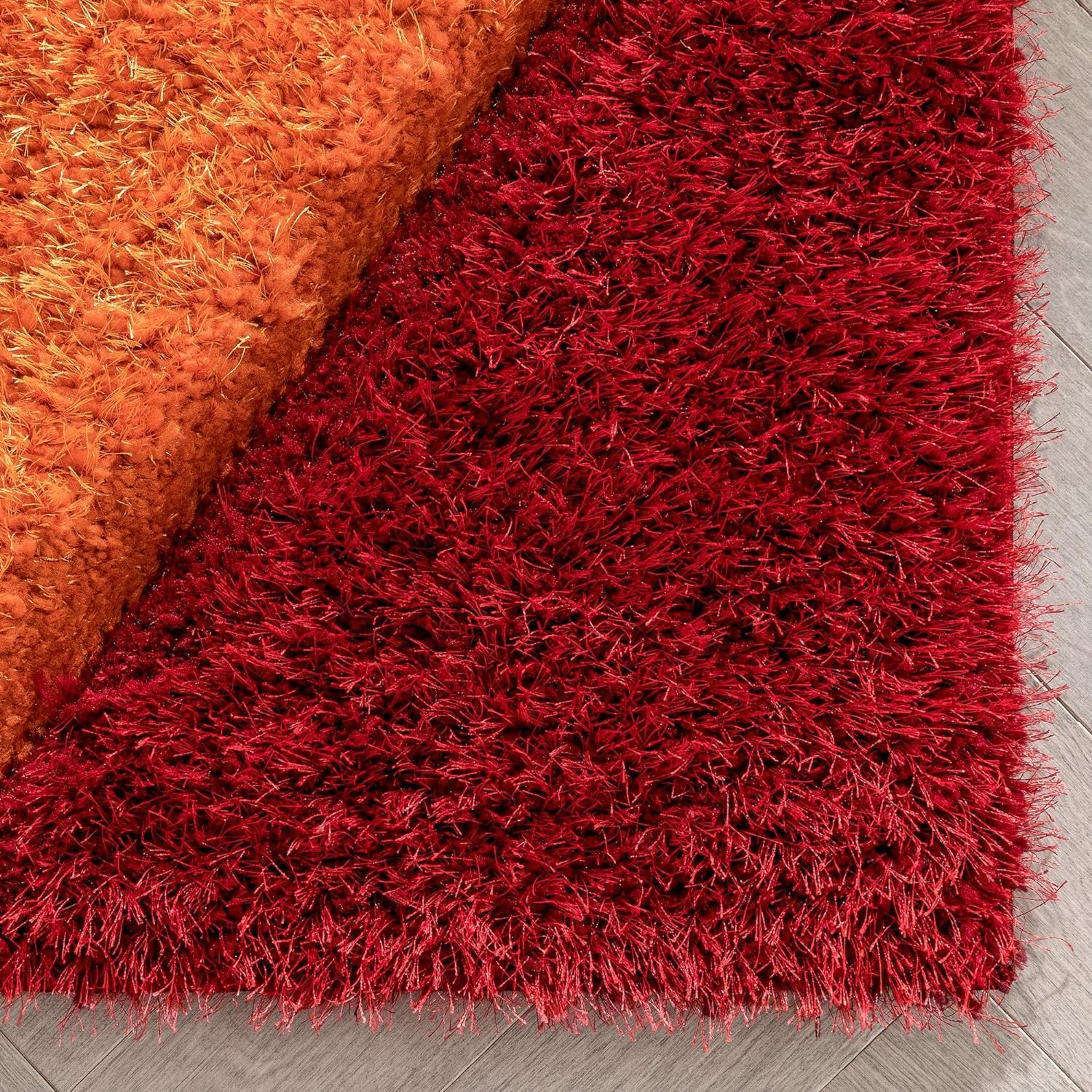 Vibrant Geometric Shaggy Carpet