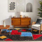 Modern Geometric Shaggy Carpet