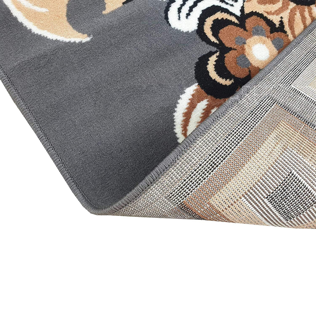 Modern Floral Geometric Carpet