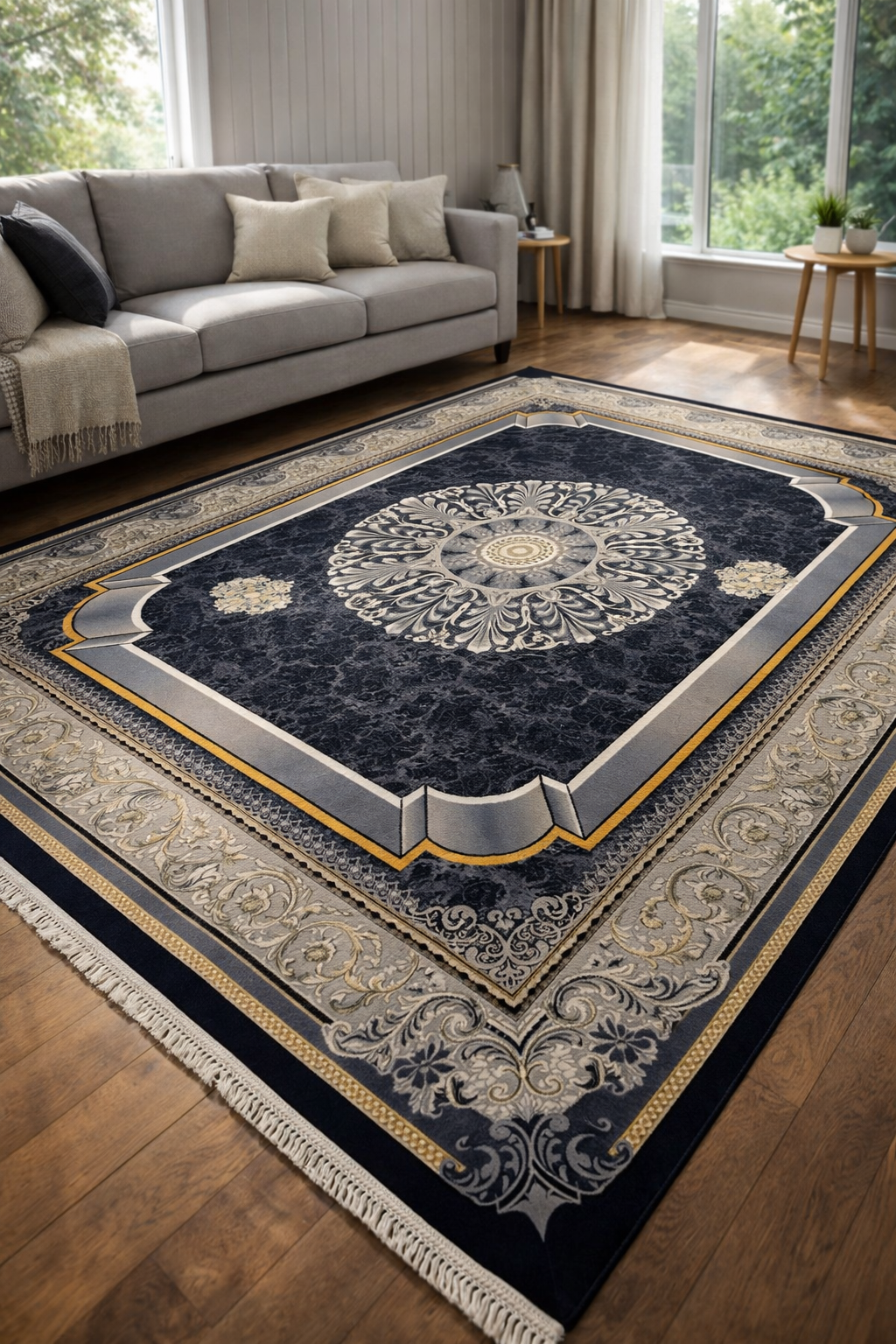 Sultan Medallion Luxury Carpet – Premium Solid Material & Anti-Slip