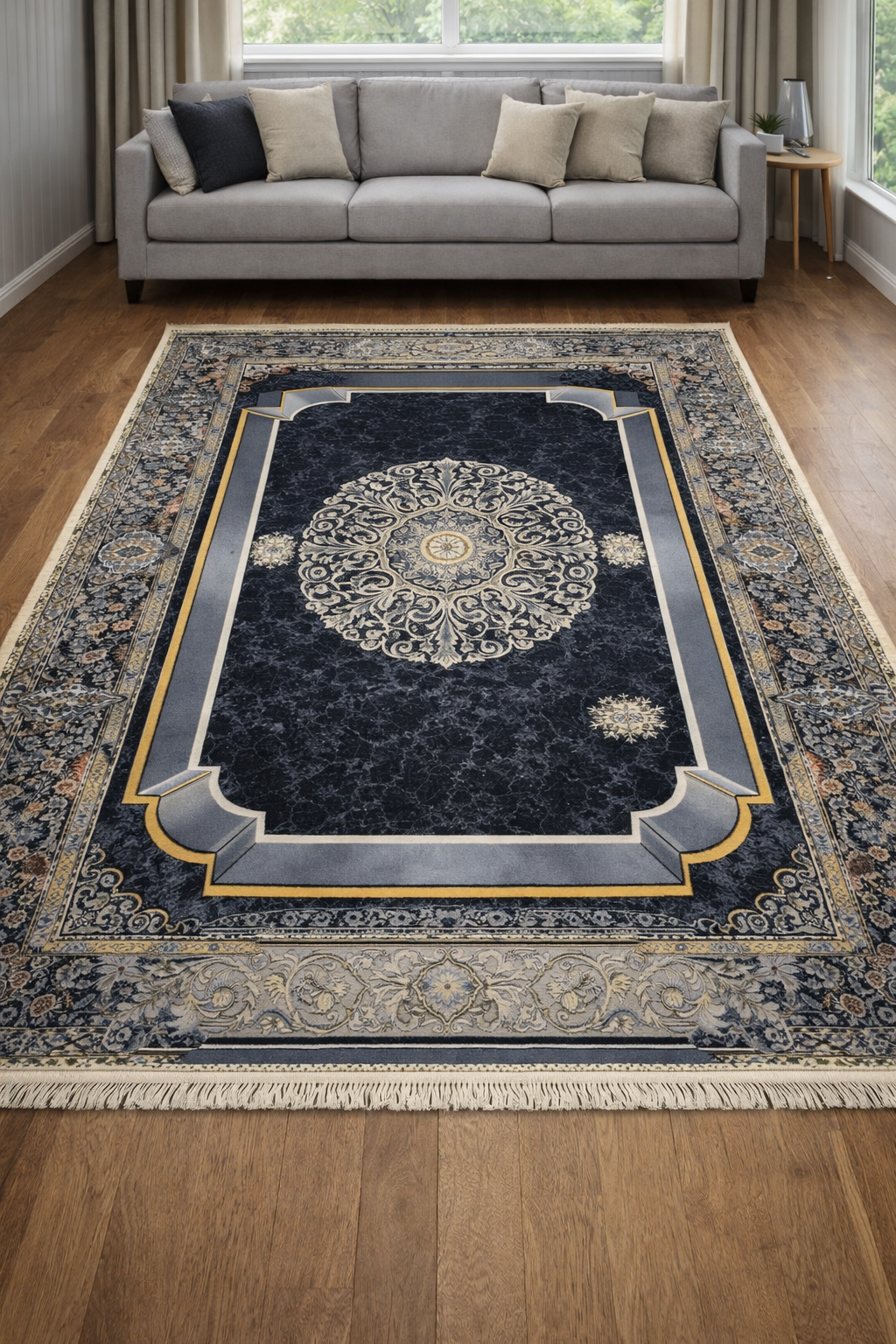 Sultan Medallion Luxury Carpet – Premium Solid Material & Anti-Slip