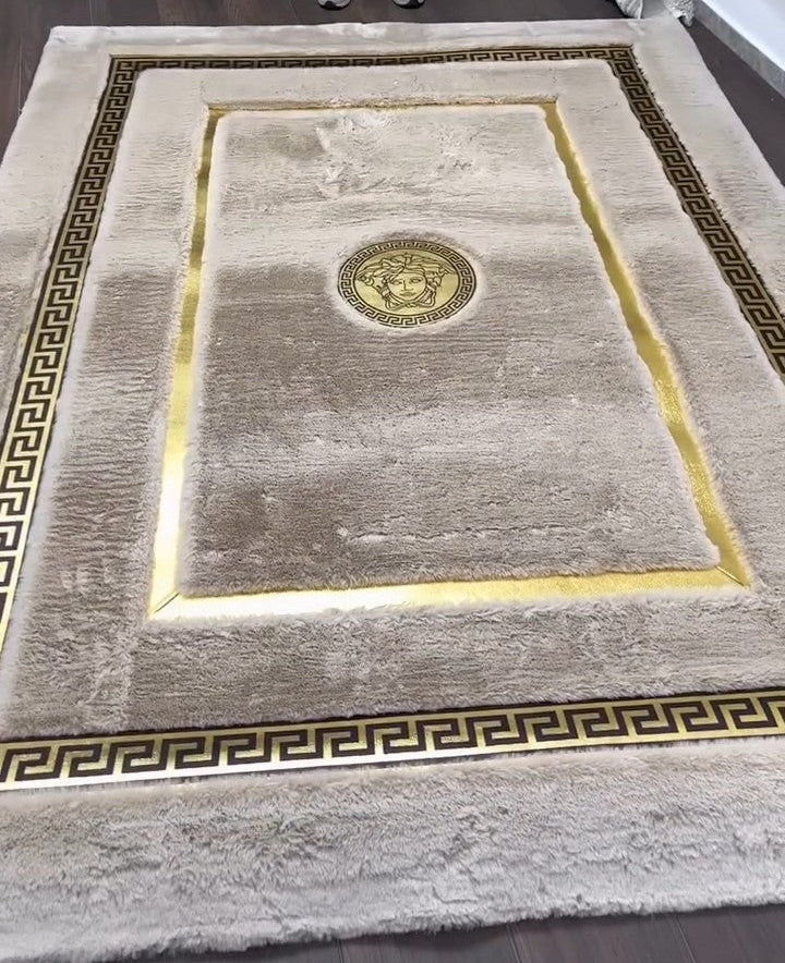 Greek Medallion Carpet – Golden Ivory