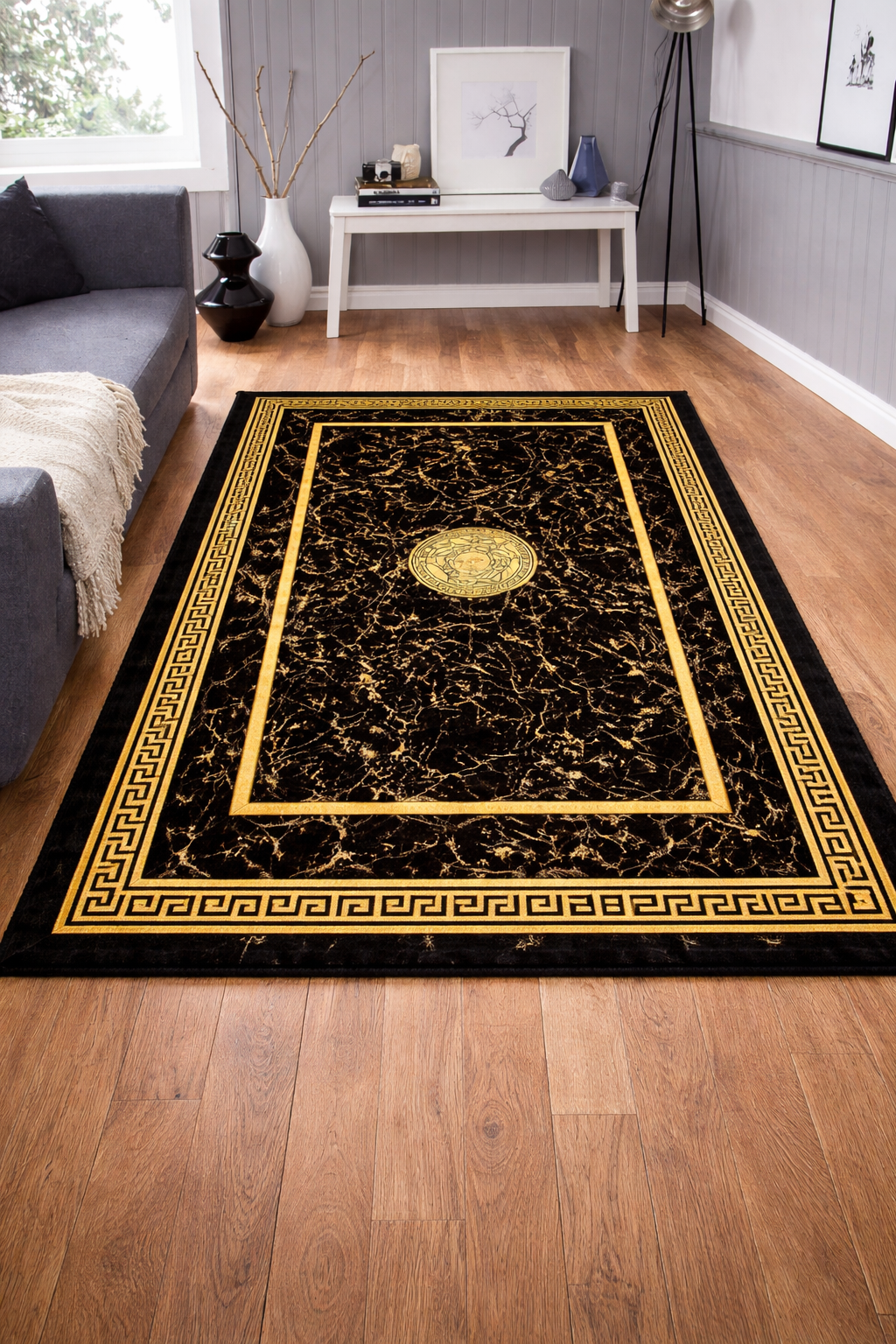 Royal Onyx Black-Gold Carpet